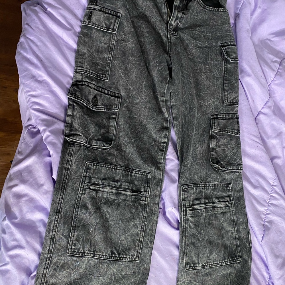 Women’s Black Washed Cargo Pants - Durable Utility Style